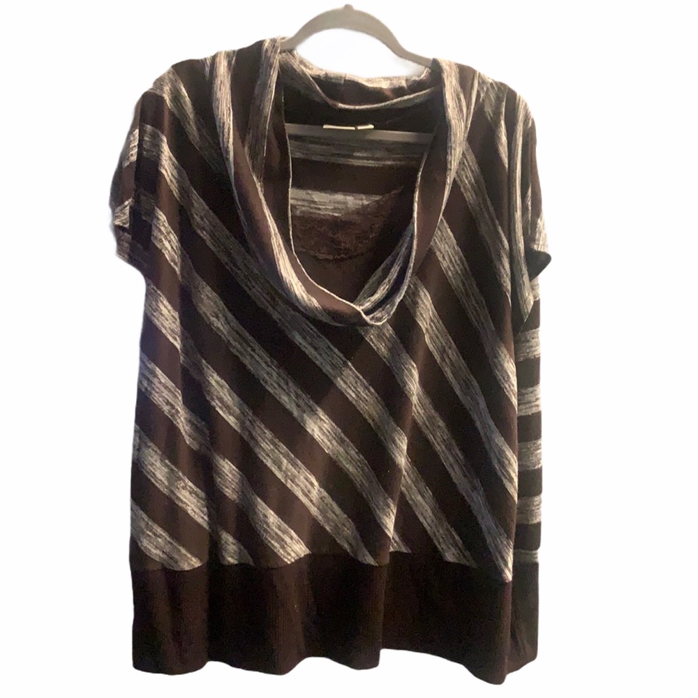 Cato Brown and Gray Blouse